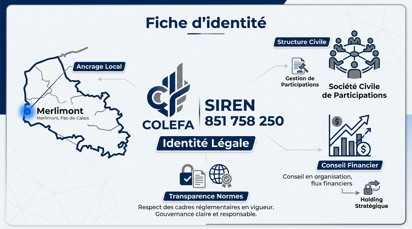 Fiche d'identité légale et localisation de COLEFA à Merlimont