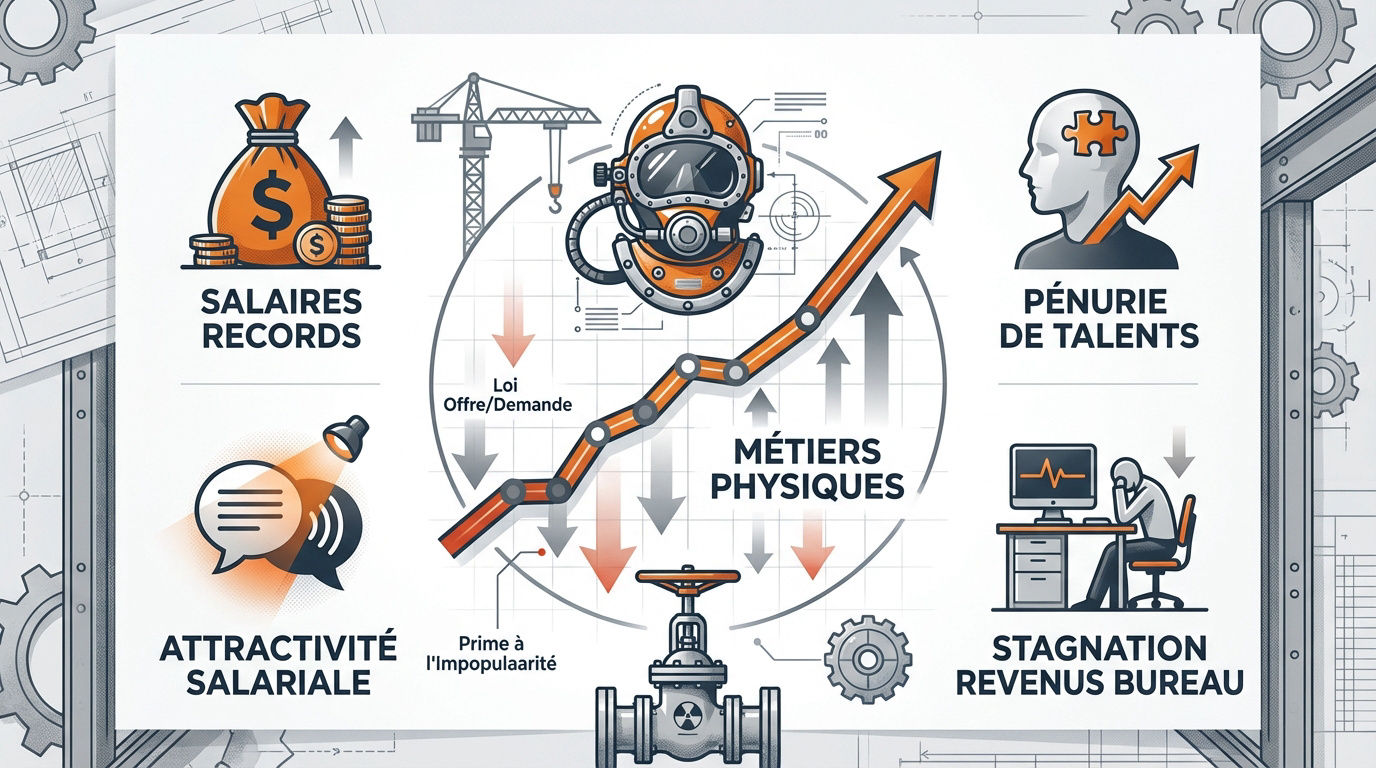 Travailleur manuel spécialisé sur un chantier moderne