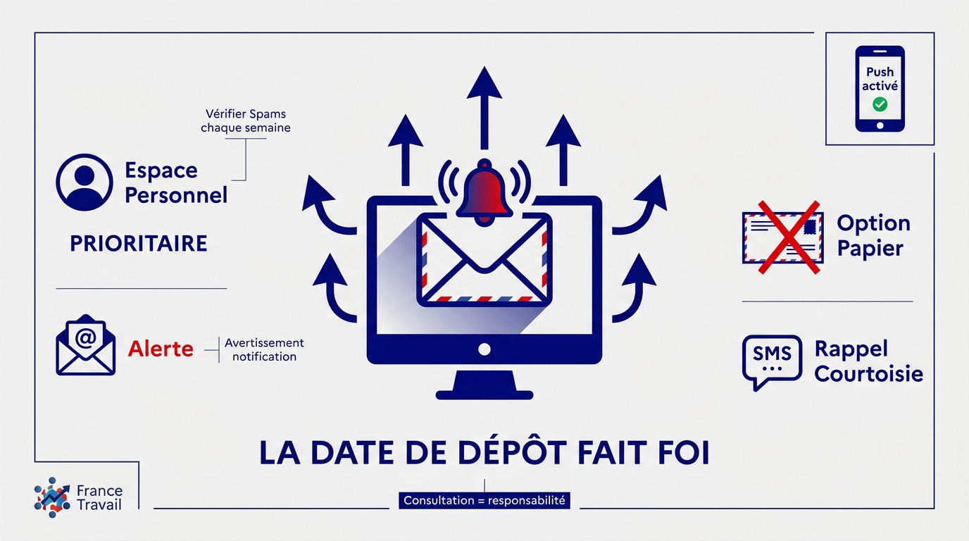 Interface numérique de suivi des notifications administratives et courriers dématérialisés