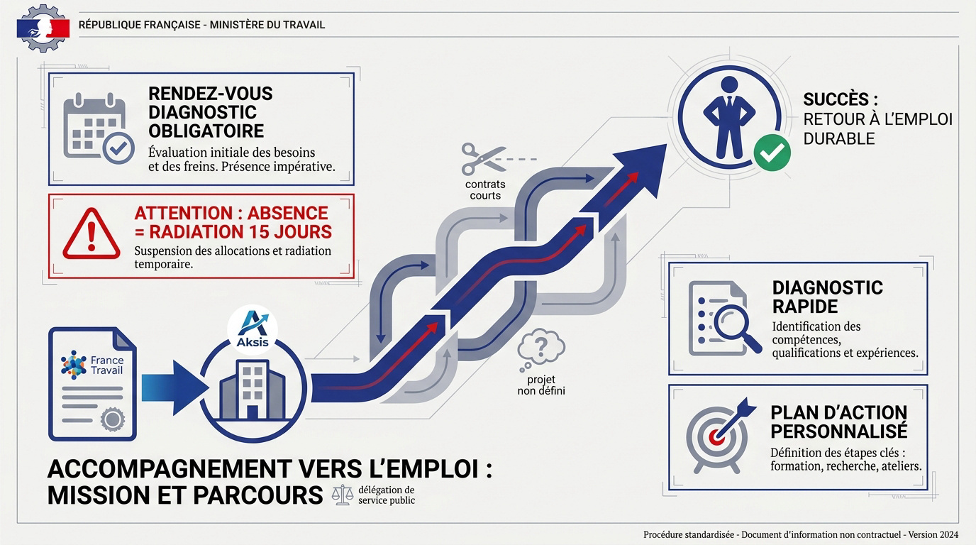 Parcours d'accompagnement vers l'emploi avec Aksis et France Travail