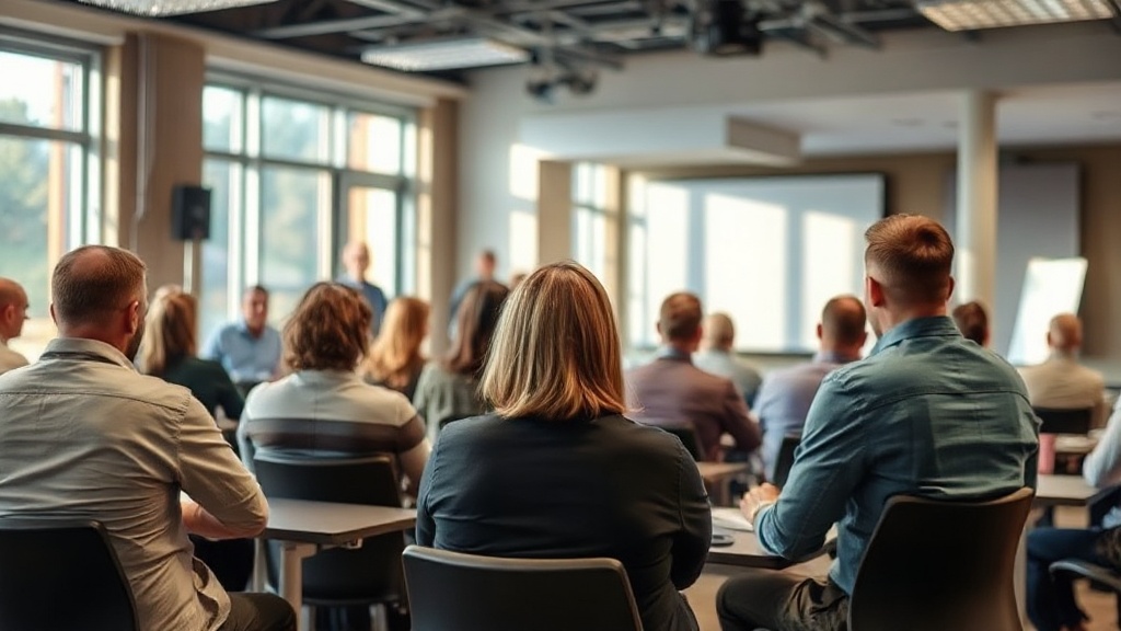 Session de formation professionnelle en salle