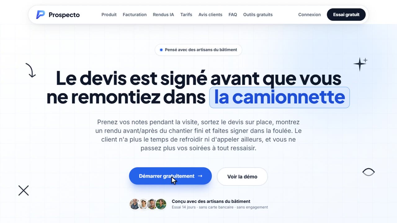 avis prospecto : L'inscription et l'essai