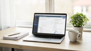 Logiciel de gestion locative pour SCI et multipropriétaires ouvert sur un bureau
