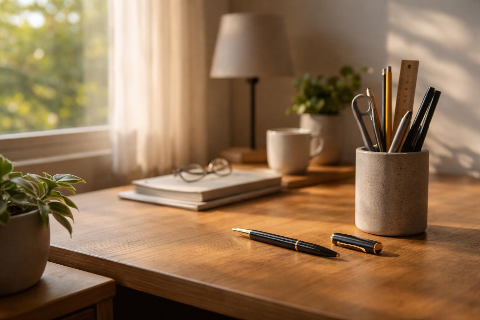 Main remplissant un bordereau de remise de chèque sur un bureau