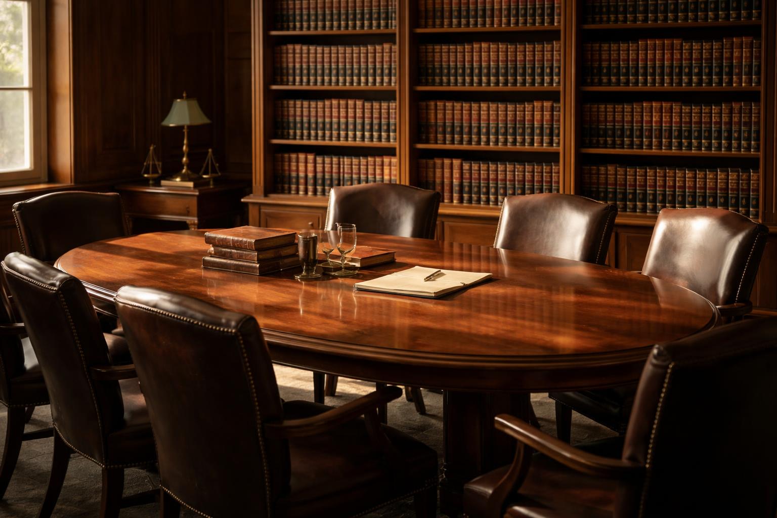 Notaire et héritiers autour d'une table avec des documents de succession